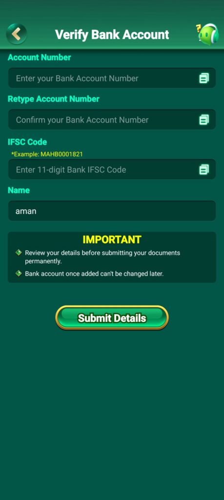 MBM BET Game APP |How to fill up a bank account